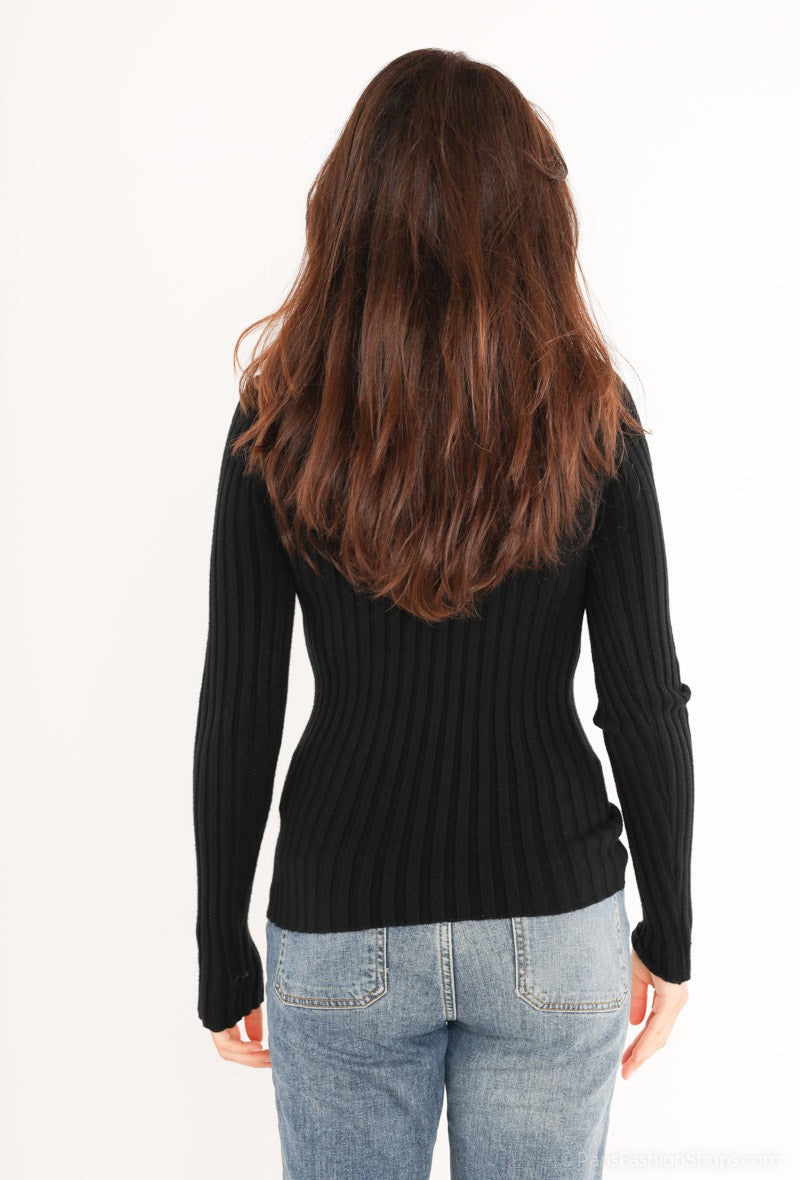 Pull col roulé en maille - Femme